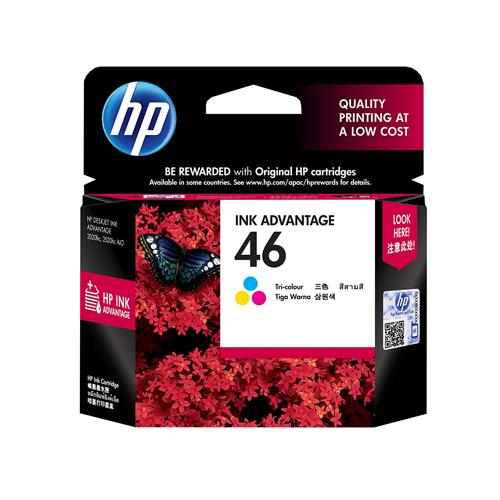 HP 46 CZ638AA Tri color Ink Advantage Cartridge Price in chennai, tamilandu, Hyderabad, telangana